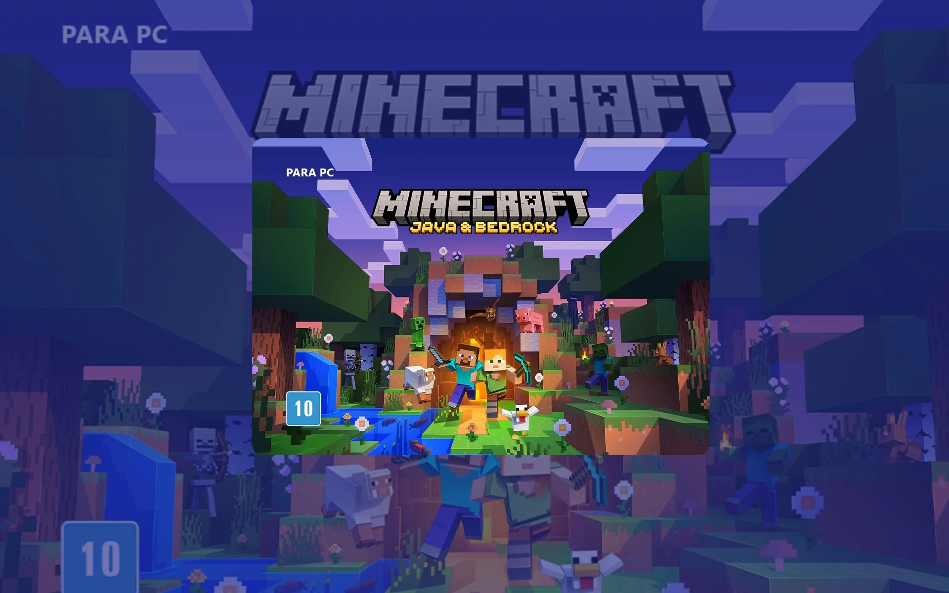 Jogo Minecraft: Java Edition - PC Código Digital Crie e Explore